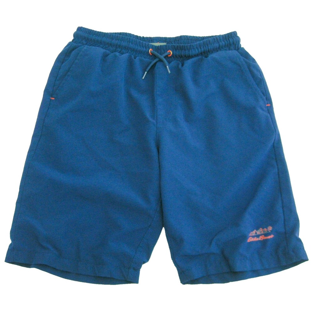 Eddie Bauer Shorts Boys Medium 10-12 Blue Hiking Short Pants Pockets Drawstring